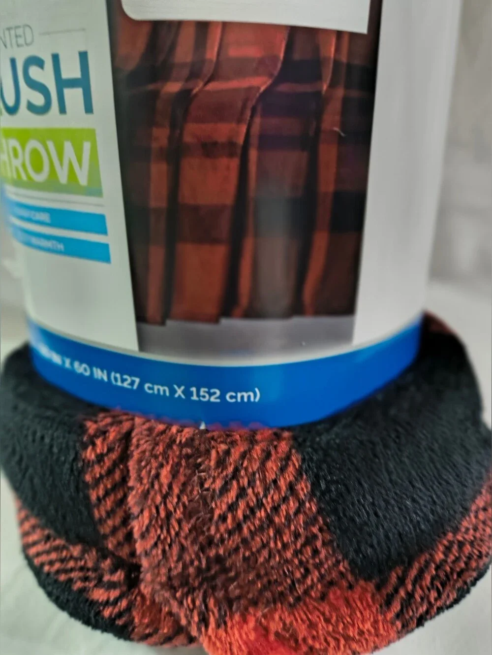 Plush Red and Black Buffalo Plaid Throw Blanket